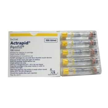اكترابيد بنفيل 100 وحدة لكل مل 5 خراطيش 3 مل Actrapid Penfill