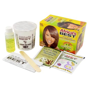 أفريكا بيست طقم فرد الشعر بدون صودا كاوية Africa's Best Relaxer Kit