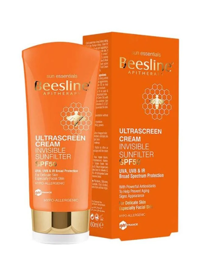 بيزلين Ultrascreen SPF50 كريم واقي الشمس 60 مل | السعر في مصر عبوة بيزلين Ultrascreen SPF50 60 مل واقي الشمس من الجانب