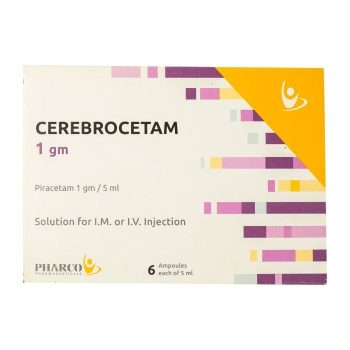سريبروسيتام 1 جم/5 مل 6 أمبولات Cerebrocetam Piracetam Pharco