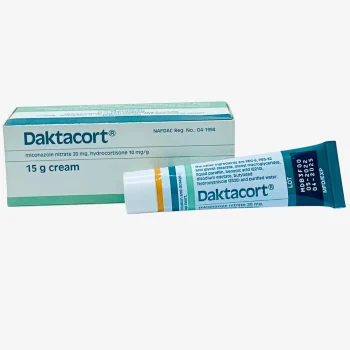 دكتاكورت كريم 15 جم Daktacort – ميكونازول 2% وهيدروكورتيزون 1%