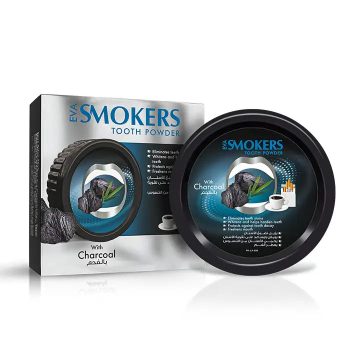 إيفا سموكرز بودرة أسنان بالفحم 40 جم EVA Smokers Charcoal Tooth Powder