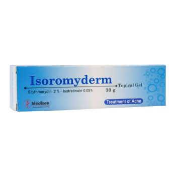 ايزوروميديرم جل 30 جم Isoromyderm – إريثرومايسين 2% وإيزوتريتينوين 0.05% لعلاج حب الشباب