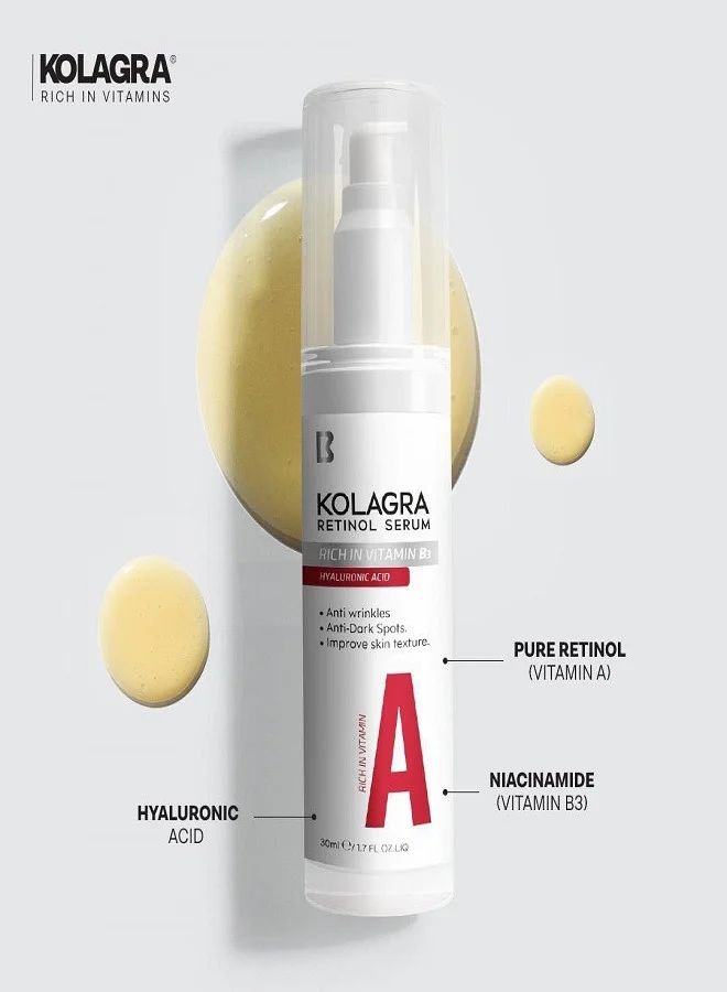 كولاجرا ريتينول سيرم 30 مل | السعر في مصر 2026 كولاجرا ريتينول سيرم 30 مل Kolagra Retinol Serum