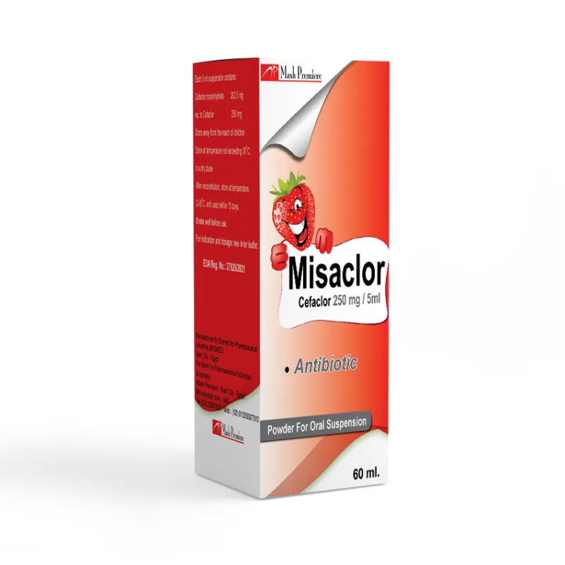 ميساكلور 250 مجم/5 مل معلق 60 مل ميساكلور 250 مجم لكل 5 مل مسحوق معلق فموي 60 مل سيفاكلور من ماش بريمير