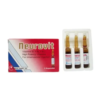 نيوروفيت 3 أمبولات Neurovit B1 B6 B12 عبوة وأمبولات للحقن العضلي