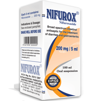 نيفيووروكس 200 مجم/5 مل شراب 100 مل Nifurox Nifuroxazide