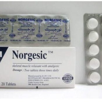 نورجيسيك 20 قرص Norgesic Orphenadrine 35 mg Paracetamol 450 mg