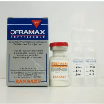 اوفراماكس 1 جم حقن وريدي Oframax Ceftriaxone 1g IV