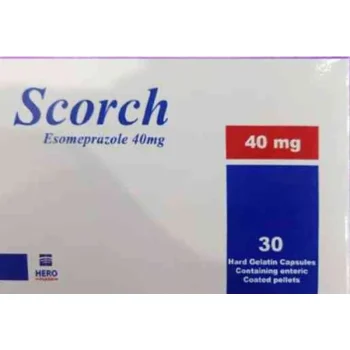 عبوة سكورش Scorch 40 مجم 30 كبسولة تحتوي على إيزوميبرازول 40 مجم