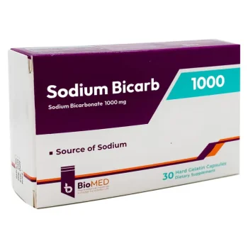 صوديوم بايكارب 1000 مجم Sodium Bicarb 1000 mg عدد 30 كبسولة Biomed للمقارنة
