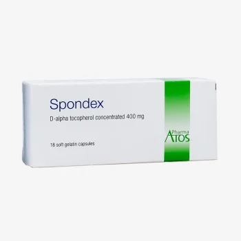 سبوندكس 400 مجم Spondex D-alpha tocopherol عبوة فيتامين هـ