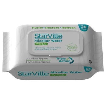 ستارفيل مناديل ميسيلار 25 منديل StarVille Micellar Water Wipes
