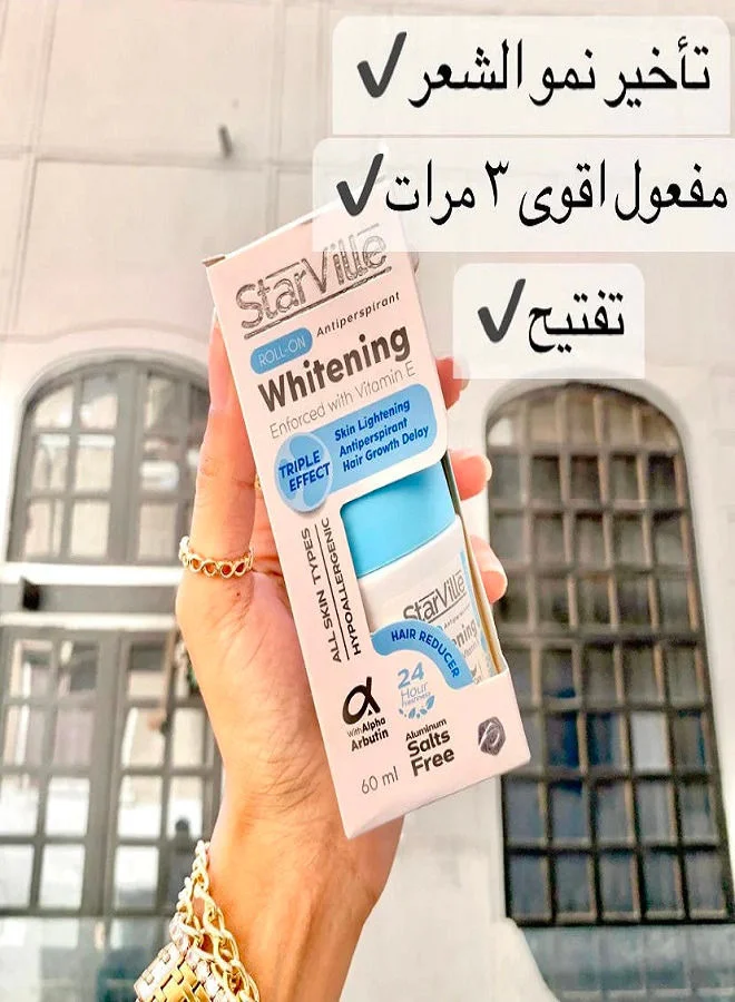 ستارفيل رول أون للتفتيح وتقليل نمو الشعر 60 مل | السعر في مصر ستارفيل رول أون للتفتيح وتقليل نمو الشعر 60 مل StarVille