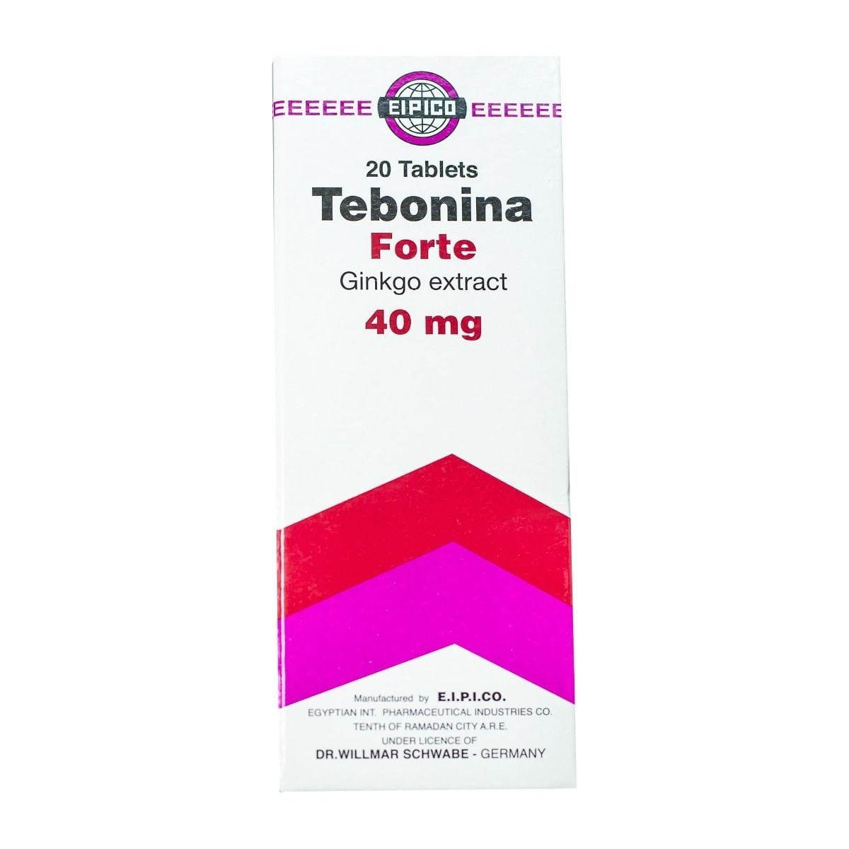 تيبونينا فورت 40 مجم 20 قرص تيبونينا فورت 40 مجم 20 قرص Tebonina Forte Ginkgo Biloba