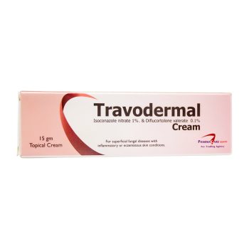 ترافودرمال كريم 15 جم Travodermal – إيزوكونازول 1% وديفلوكورتولون 0.1% للفطريات الملتهبة
