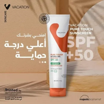 عبوة فاكيشن Pure Touch Hydro Gel SPF50+ 60 مل واقي شمس