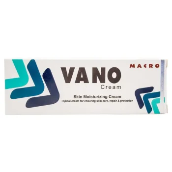 صورة عبوة فانو Vano كريم مرطب للجلد 50 جرام ببانثينول ودايميثيكون وزيوت ملطفة