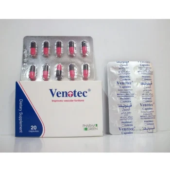 فينوتك 20 كبسولة Venotec 100 مجم خلاصة لحاء الصنوبر