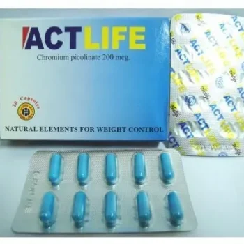 اكت لايف 200 مكجم 20 كبسولة Act Life Chromium Picolinate