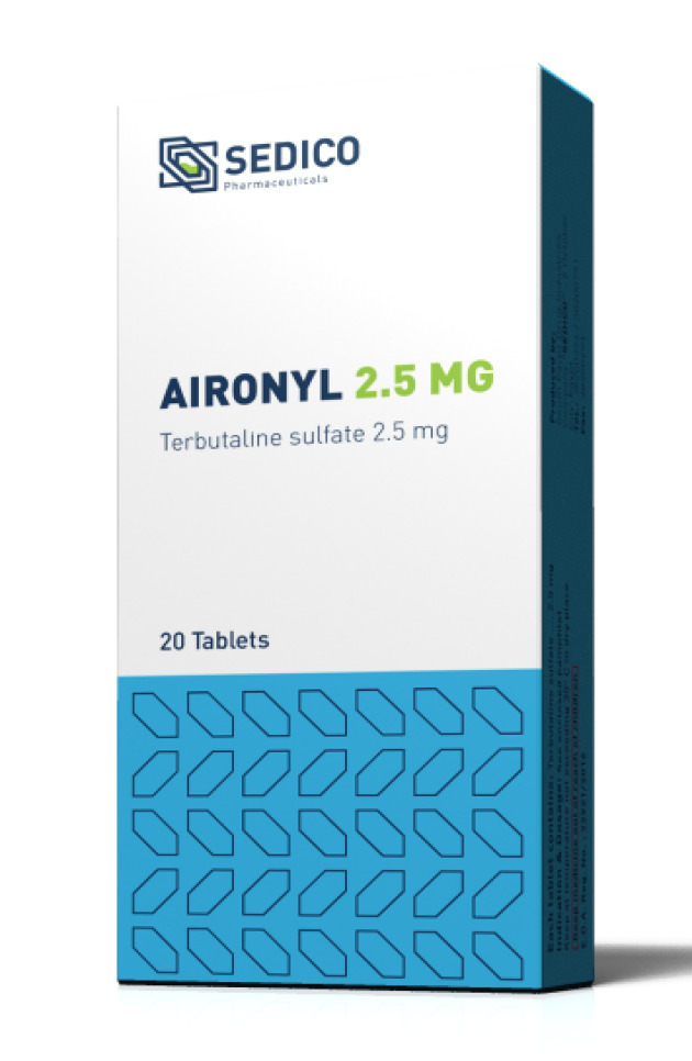 إيرونيل تيربيوتالين سلفات 2.5 مجم 20 قرص Aironyl 2.5 mg إيرونيل تيربيوتالين سلفات 2.5 مجم 20 قرص Aironyl 2.5 mg