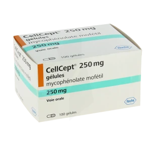 سيلسيبت 250 مجم CellCept 250 mg موفيتيل الميكوفينوليت عبوة 100 كبسولة Roche