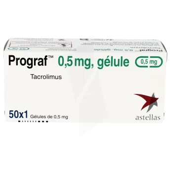بروجراف 0.5 مجم Prograf 0.5 mg تاكروليمس عبوة 50 كبسولة Astellas