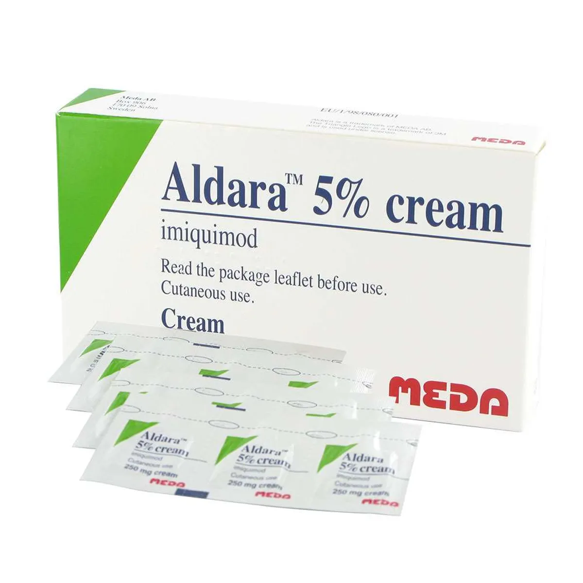 الدارا 5% كريم 12 كيس | Aldara السعر في مصر 2026 عبوة الدارا Aldara 5% cream مع أكياس imiquimod الفردية للاستعمال الموضعي