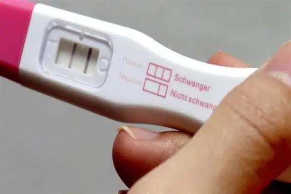 ظهور خط خفيف في اختبار الحمل بيبي تشيك بعد ساعتين