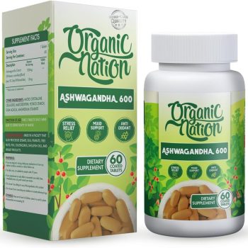 Organic Nation Ashwagandha 600 mg 60 Tablets
