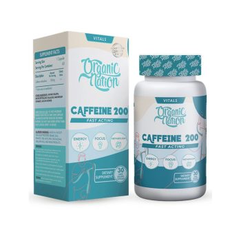 أورجانيك نيشن كافيين 200 مجم 30 كبسولة
