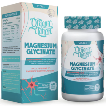 أورجانيك نيشن ماغنسيوم جلايسينات 60 قرص — 275