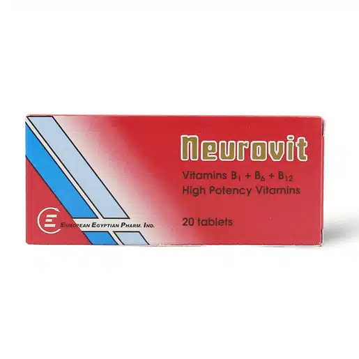 نيوروفيت اقراص الدواء المصرى نيوروفيت اقراص Neurovit B1 B6 B12 لعلاج التهاب الأعصاب