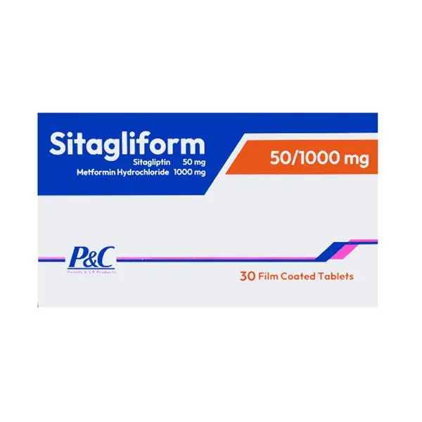 سيتاجليفورم 50/1000 مجم 30 قرص Sitagliform 50/1000mg 30 f.c. tabs سيتاجليفورم 50/1000 مجم