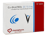 سعر كو ديلاترول 30 قرص | Co-Dilatrol 25/12.5 mg سعر كو ديلاترول 30 قرص Co-Dilatrol