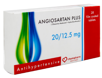 انجيوسارتان بلس 20 12.5 مجم 28 قرص Angiosartan Plus Olmesartan Hydrochlorothiazide