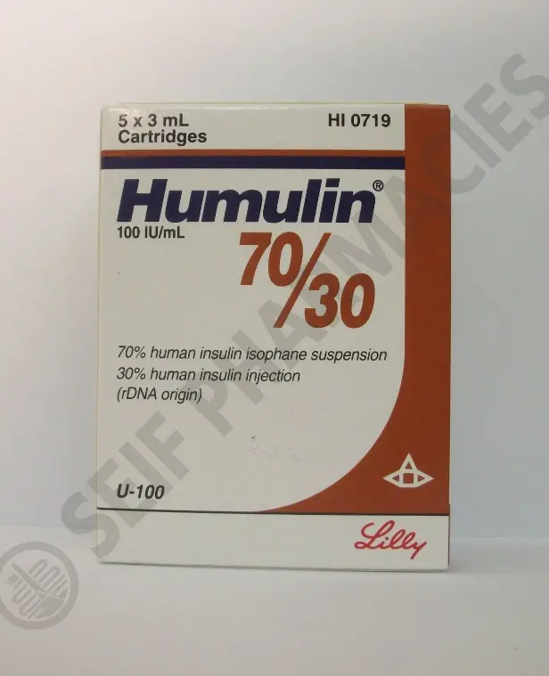 هيومولين 70/30 100 وحدة/مل 5 كارتريدج هيومولين 70/30 100 وحدة مل 5 كارتريدج 3 مل Humulin Lilly
