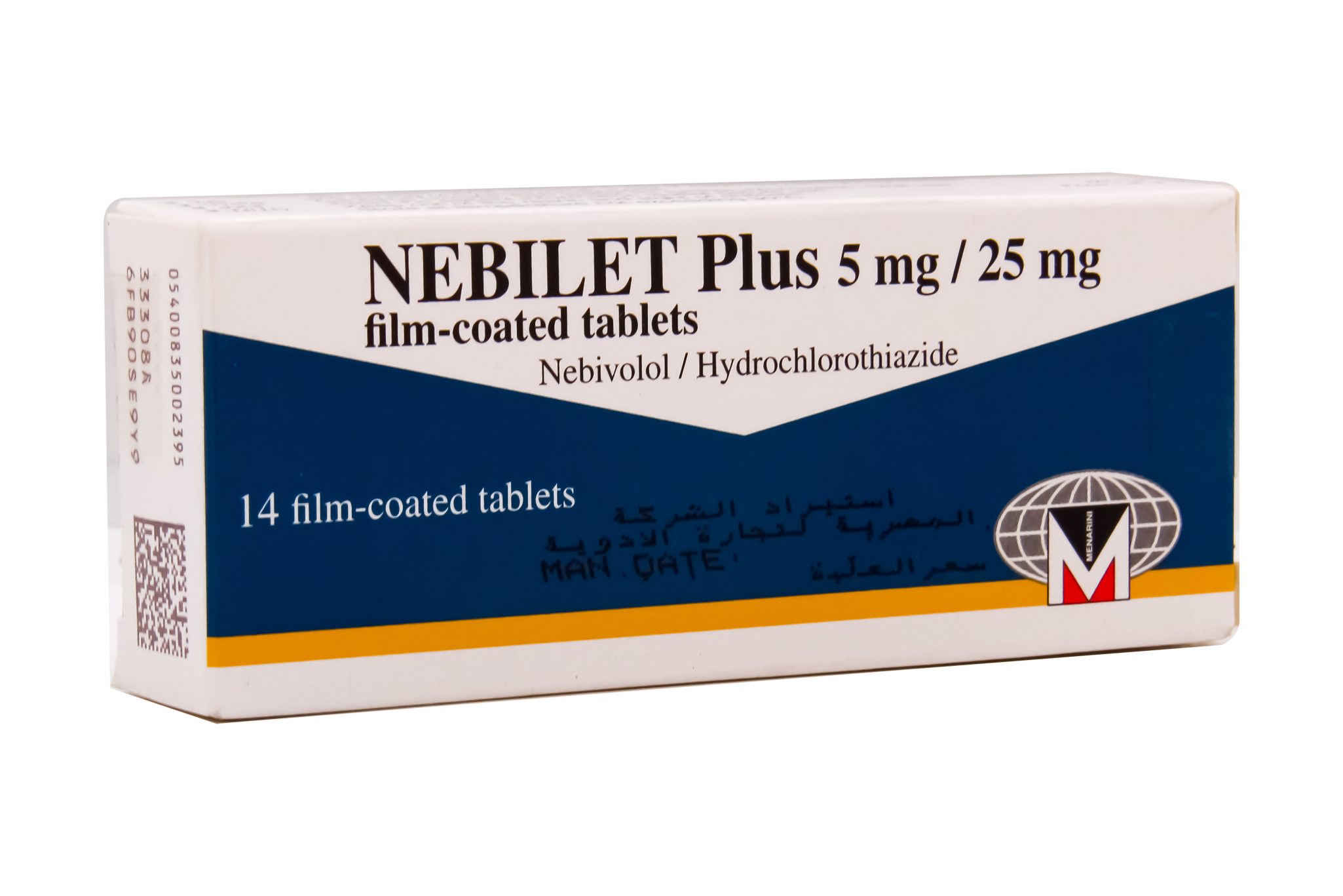 نيبيليت بلس 5/25 مجم 14 قرص نيبيليت بلس 5/25 مجم 14 قرص Nebilet Plus Nebivolol Hydrochlorothiazide