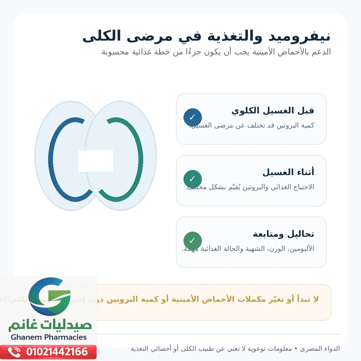 سعر نيفروميد اقراص 100 قرص نيفروميد لمرضى الكلى والغسيل الكلوي وإرشادات التغذية بالأحماض الأمينية