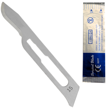 مشرط جراحي مقاس 15 شفرة معقمة Surgical Scalpel Blade No 15
