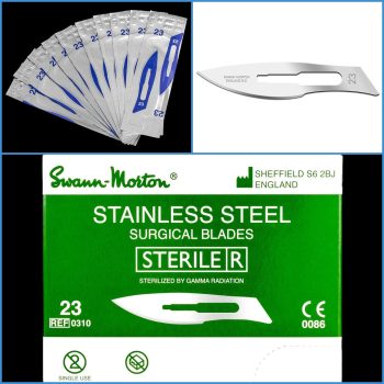 مشرط جراحي مقاس 23 شفرة معقمة Surgical Scalpel Blade No 23