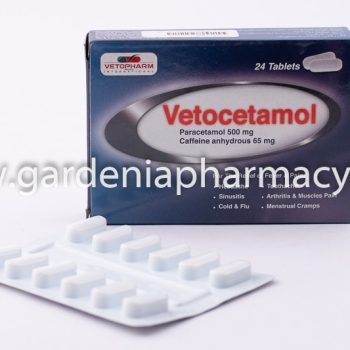 فيتوسيتامول 500 65 مجم 24 قرص Vetocetamol Paracetamol Caffeine