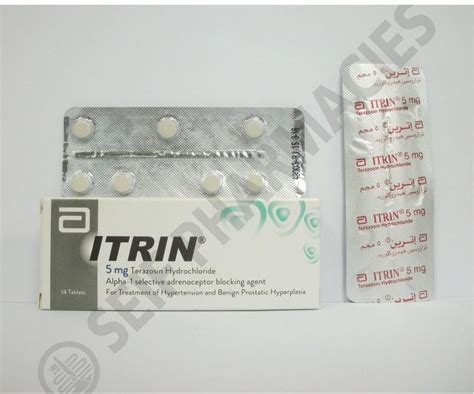 اترين Itrin 5 مجم 14 قرص Terazosin اترين Itrin 5 مجم 14 قرص Terazosin