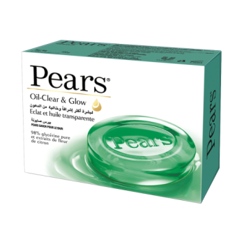 بيرز صابون أخضر - صورة عبوة Pears Oil Clear & Glow توضيحية، الوزن يحتاج تأكيد