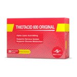 علبة ثيوتاسيد 600 أورجينال ألفا ليبويك أسيد 600 مجم 20 قرصًا من إيفا فارما Thiotacid